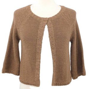 Tweeds Bell Sleeve Cotton Blend Bolero Cardigan Sweater